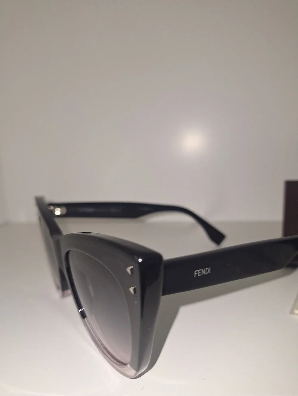 Fendi Peek-a-boo Black & Clear Cat Eye Sunglasses w/ Case & Cloth